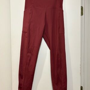 Girlfriend Collective Maroon Leggings